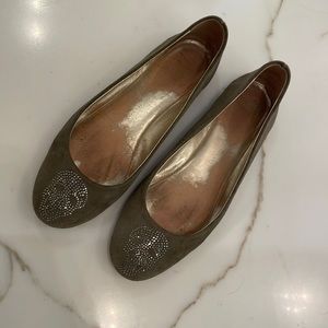 Womens’ Giuseppe Zanotti Skull Crystal Ballerina Flat Size 8